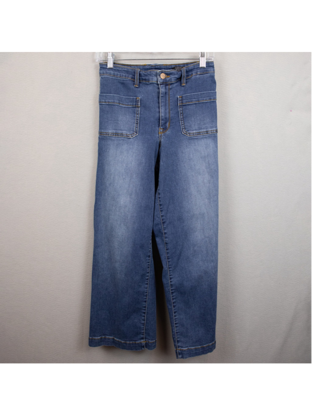 Sanctuary Non Conformist blue high rise wide leg crop jeans-27